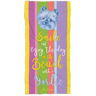  DuFauna Designs - Yorkie (Yorkshire Terrier) Beach Towels