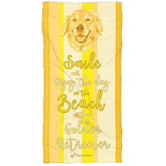  DuFauna Designs - Golden Retriever Beach Towels