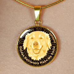  DuFauna Designs - Golden Retriever Collection: Smiles Necklaces
