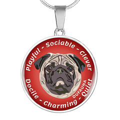 DuFauna Designs - Pug Collection: Characteristics Necklaces