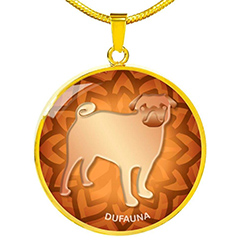 DuFauna Designs - Pug Silhouette Necklaces